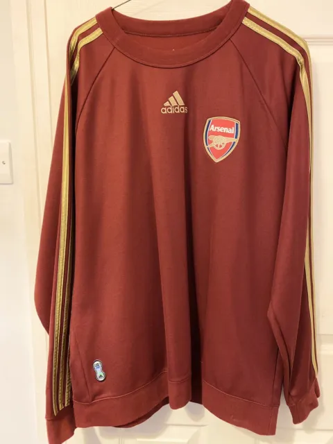 Adidas Arsenal Men’s Long Sleeve Training Top - M - Burgundy - Great Condition