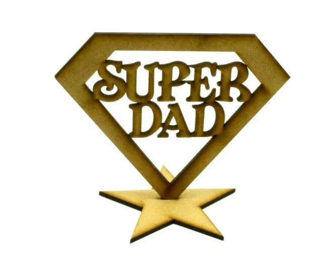 Super DAD Plaque/ craft blank Fathersday Gift  MDF Standing