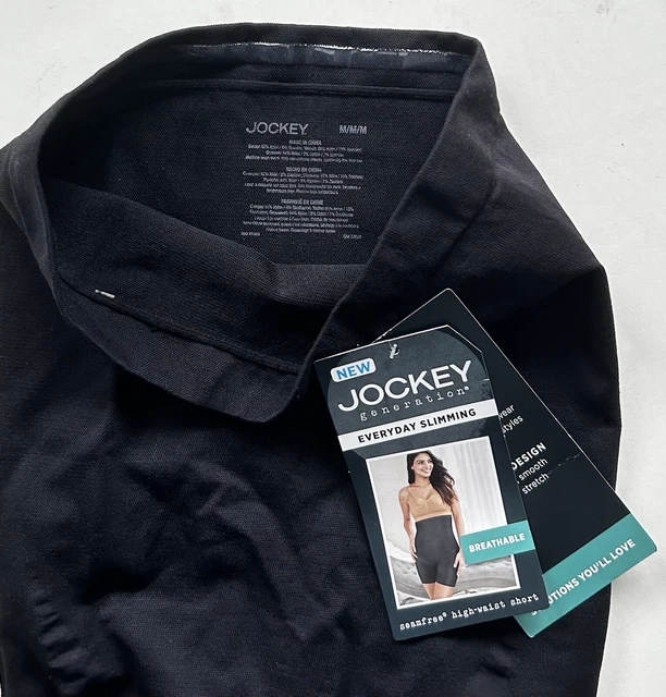 JOCKEY GENERATION BLACK HighWaist MidThigh Slimming ShortSize MNWTNICE! £12.54 PicClick UK
