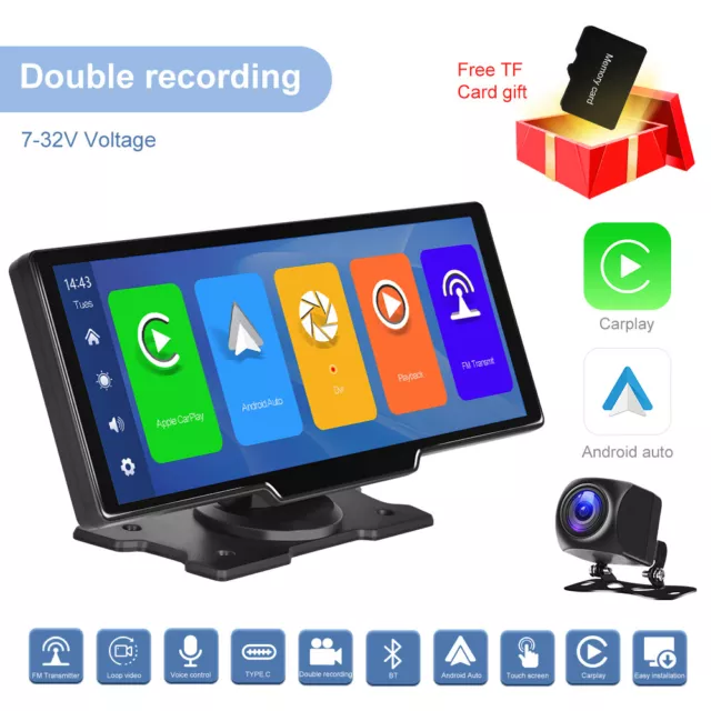 9 Inch HD Smart Screen Player Wireless CarPlay Wireless Android Auto with Camera