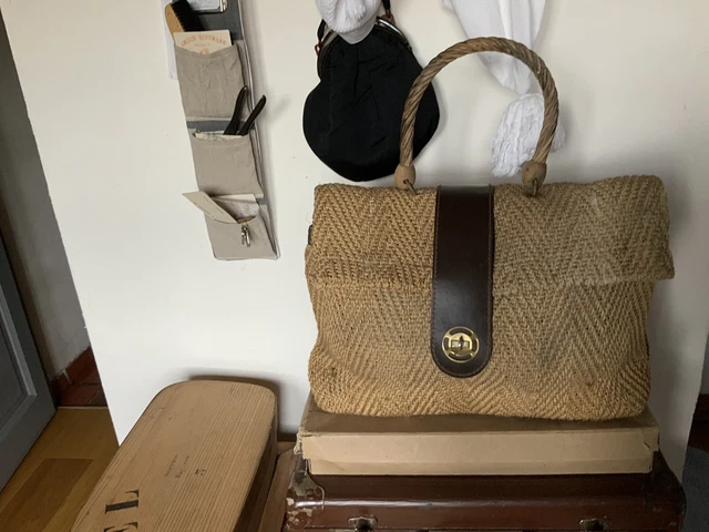 Ancienne Sangle De Creel En Cuir Et Osier – Pêche à La Mouche Truite – Déco Cabane Vintage