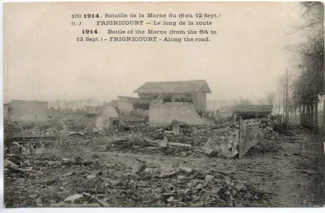 FRIGNICOURT environs VITRY LE FRANCOIS - Marne - CPA 51 - Battle of the Marne