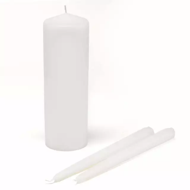 Basic White Unity Candle Set