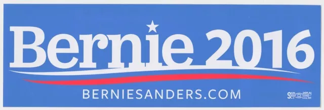 Bernie Sanders 2016 Official Campaign Bumper Sticker 4 x 11.5 In FREE SHIPPING