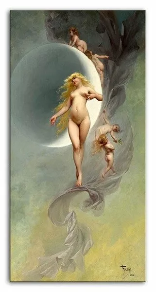 Luis Ricardo Falero - Kunstdruck auf Leinwand - 45x90cm