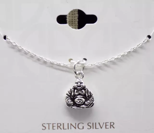 Giani Bernini Pendant Necklace 925 Sterling Silver  Buddha 18" MSRP $55