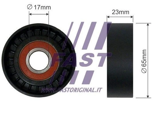 FAST Poulie-tendeur courroie trapézoïdale à nervures Galet tendeur FT44545 23mm