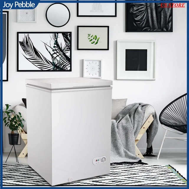 CHEST FREEZER 3.5 Cu.Ft, Upright Freezer, Adjustable Temperature, White