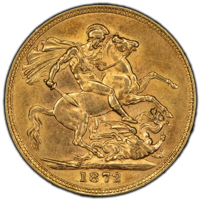 1872 Great Britain Sovereign Gold Coin