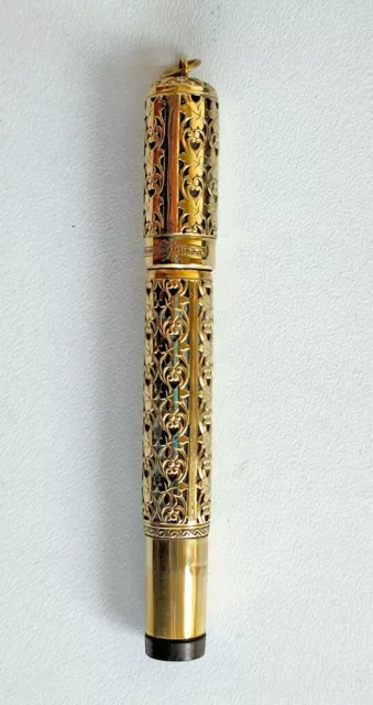 Penna stilografica Waterman's Ideal 42 1/2V overlay filigree gold 18 kt