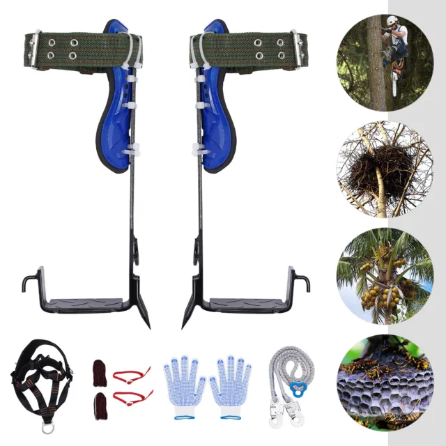 Tree Climbing 2 Gear Belt Rope Spike for Outdoor Jungle Survival Picking Fruits