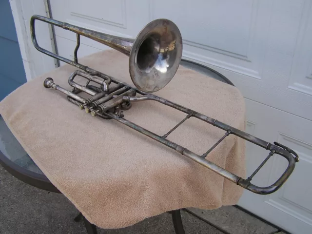 Conn valve trombone SN 35355 Elkhart and Worcester