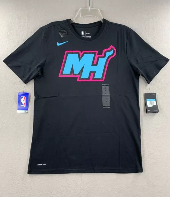 Men's Miami Heat Dwyane Wade Nike Black 2018/19 City Edition Name & Number  T-Shirt
