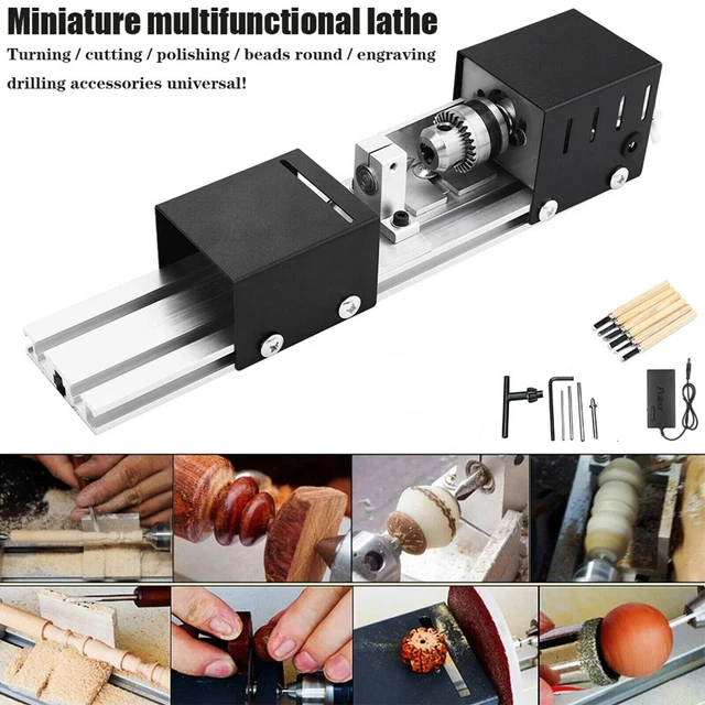 Mini Metalldrehmaschine Tischdrehbank – 96W, 4000 Produktbild-Vorschau 2