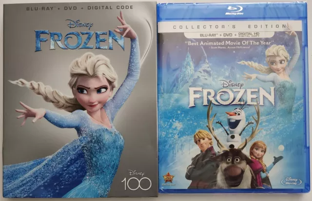 New Disney Frozen Blu Ray + Dvd 2 Discs Disney100 Slipcover Free Usa Shipping