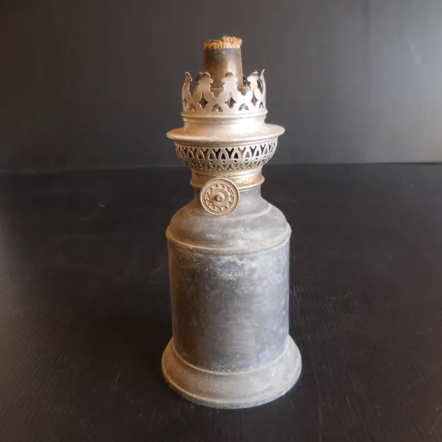 Lampe Zinn Kupfer Alu Beleuchtung Vintage Art Déco XIX Haus Frankreich N5039