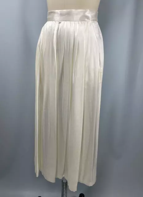 Vintage Skirt SIZE 5 SMALL white ivory DAVID BENJAMIN designer 80s 90s midi