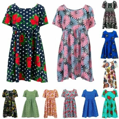 Impero Linea Abito da Tè Loud Originals Donna Casual Estivo Cinta Floreale