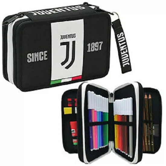 Astuccio triplo zip JUVENTUS - ufficiale - Scuola SEVEN - 8011410396449