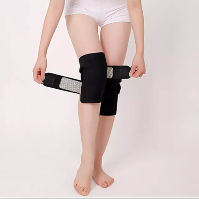 1 Pair Tourmaline Self Heating Magnetic Knee Support Brace Pain Relief Arthritis 3