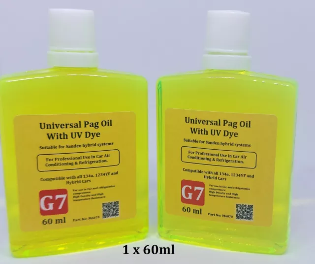 car air conditioning pag oil with  fluorescent dye 60ml for 134a and 1234yf cars