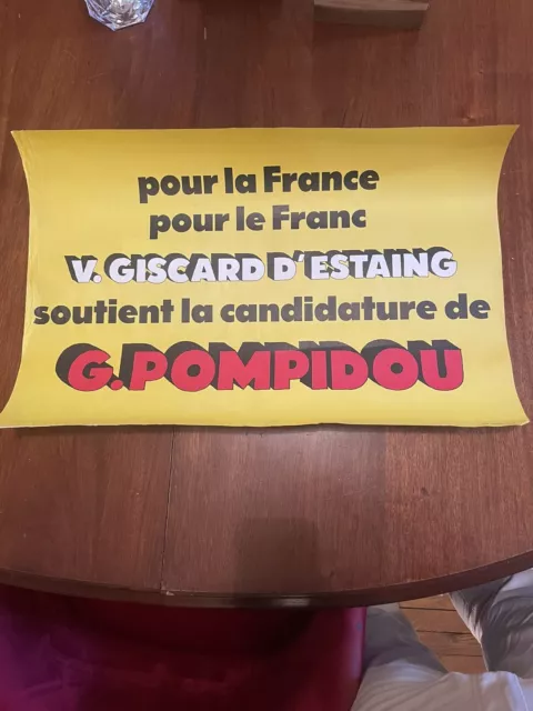 affiche Élection prÉsidentielle 1969 pompidou giscard eur 12 00
