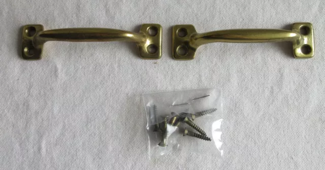 Vintage cabinet handles Window sash lift pulls Lot of 2 - Preowned