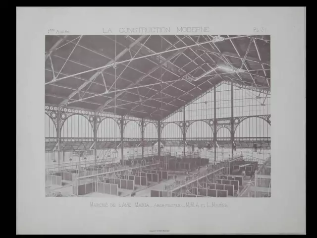 Paris, Marche De L'ave Maria - 1886 - Planche Architecture - Auguste Magne