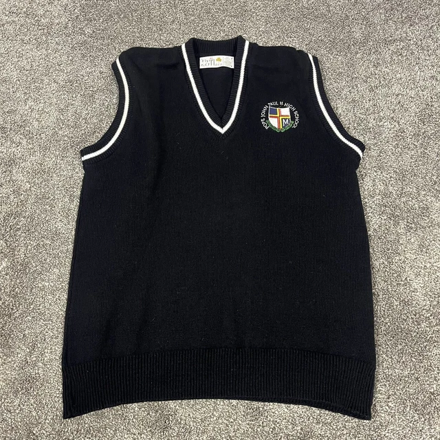 FLYNN & O'HARA Pope John Paul High School Sweater Pullover Vest V Neck