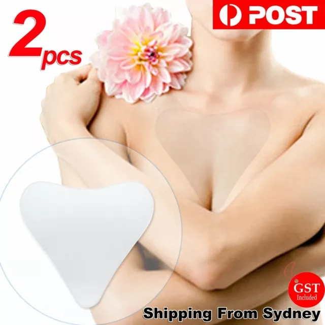 REUSABLE SILICONE CHEST Pad Anti-Aging Beauty Stickers Wrinkle Stick $7.46  - PicClick AU