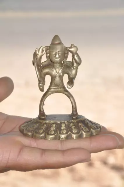 Vintage Brass Unique Handcrafted Tribal God Figurine , Nice Patina
