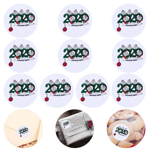10 pz adesivi per scatole regalo carta buste natalizie 2020 cerchio