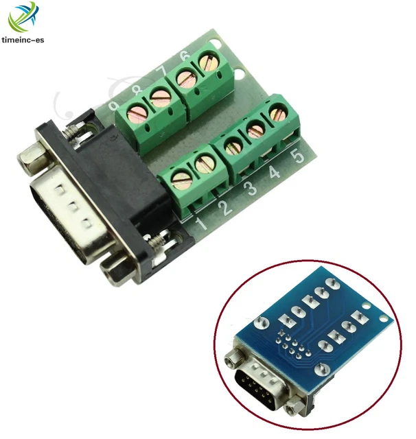 DB9 MALE ADAPTER Signals Terminal Module RS232 Serial to Terminal ...