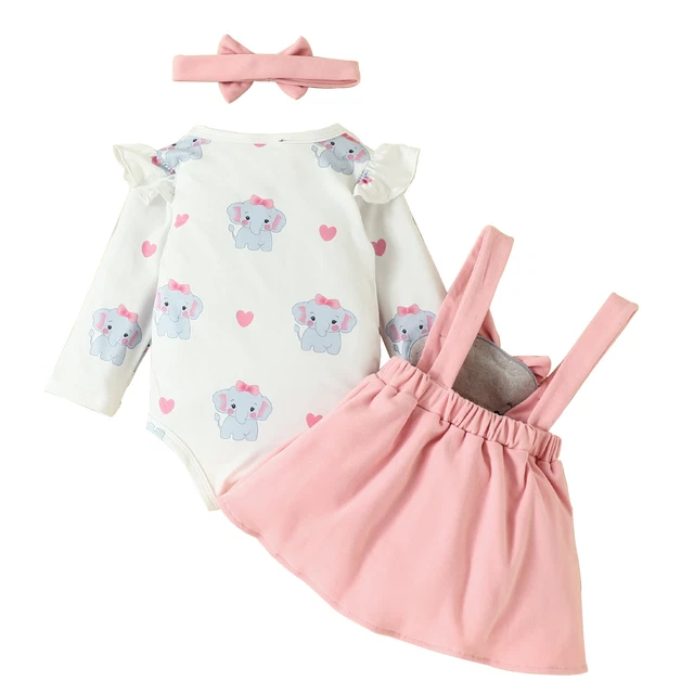 Gonna con sospensione nodo fiocco per bambine vestiti carini maniche lunghe pullover 2