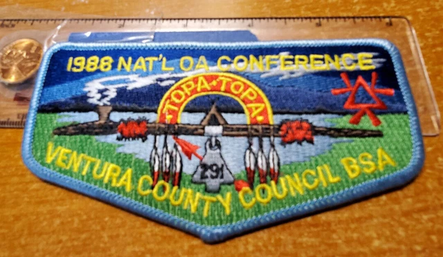 OA TOPA TOPA Lodge 291 issue S-29, 1988 NOAC, Ventura County Council, CA  (1hg)
