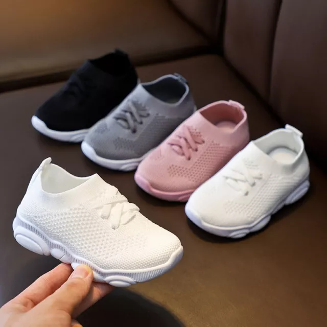 Baby Infant Toddler Boys Girls Kids Casual Outdoor Soft Flat Running Sport Shoes
