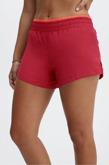 Fabletics Laufshorts. Klein. Rot. Gesäßtasche. Brandneu mit Etikett