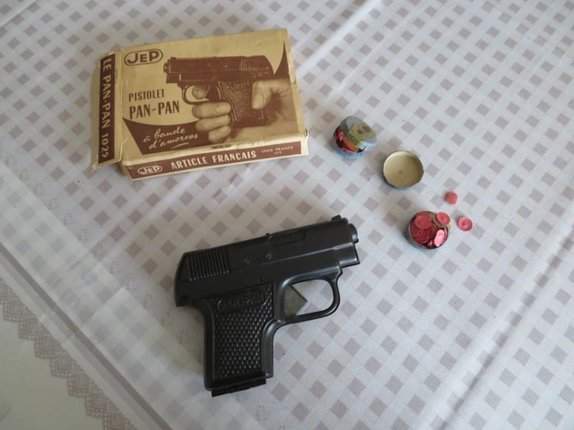 Pistolet à Amorces Vintage JEP France Pif Paf - Dans Sa Boite Avec Recharge