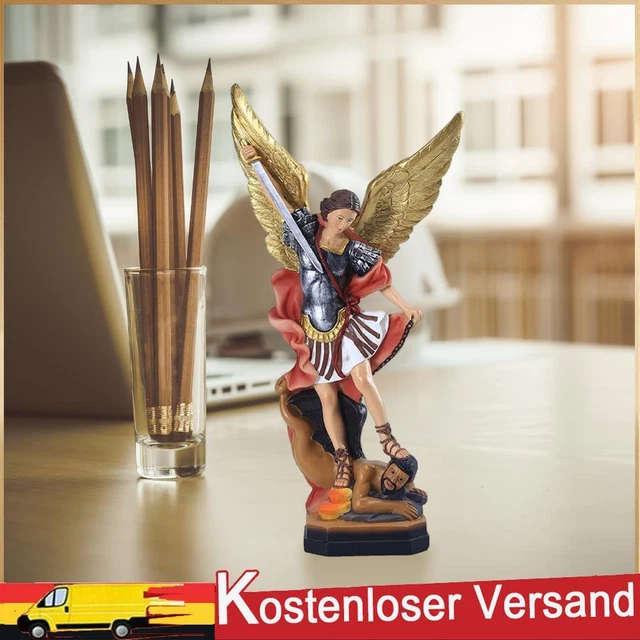 Resin Angel Killing Demon God Statue Desktop Ornament Home Decor for Living Room