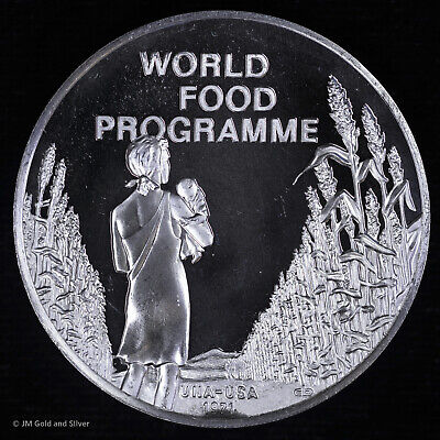 1971 .925 Silver Franklin Mint Medal | United Nations World Food Programme