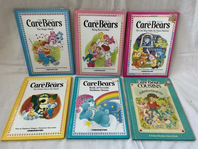 Care Bear Lot of 6 Books Parker Brothers Bedtime Stories Cousins Freeze Machine