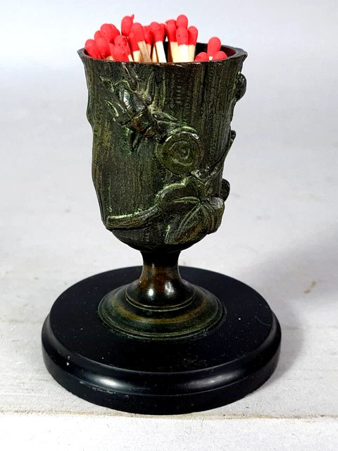 ANCIEN PYROGÈNE BRONZE avec coléoptères Très bel état. B553 EUR 75,00