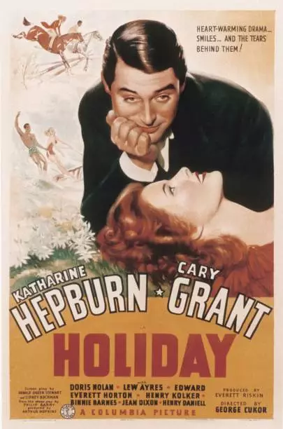 Holiday poster Cary Grant Katharine Hepburn 1938 Movie OLD PHOTO