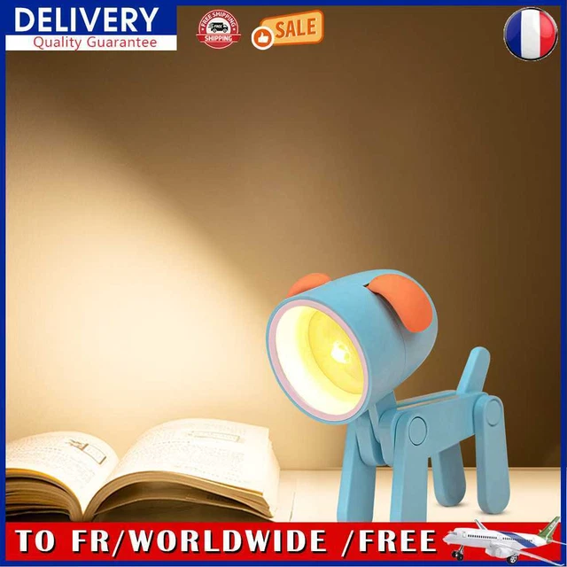 Animal Bedroom Lamp Adjustable Desktop Lamp for Room Decoration (Dog Blue)