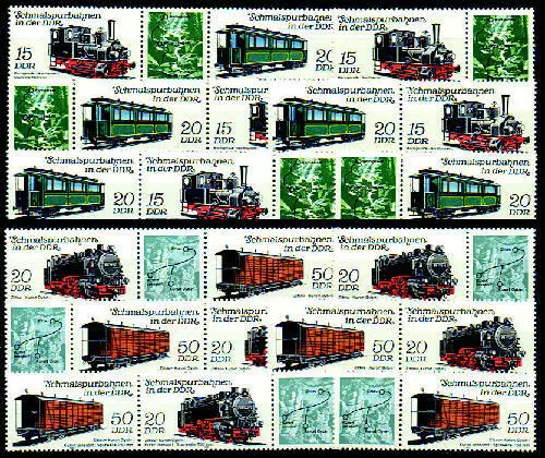 DDR Zusammendrucke postfrisch** MNH / gestempelt Nr. 2792-2795 WZd556-WZd567