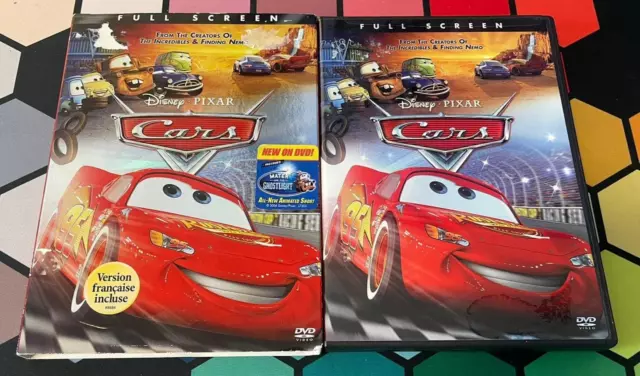 Cars (DVD, 2006) Disney / Pixar Full Screen with RARE SLIPCOVER  - Canadian