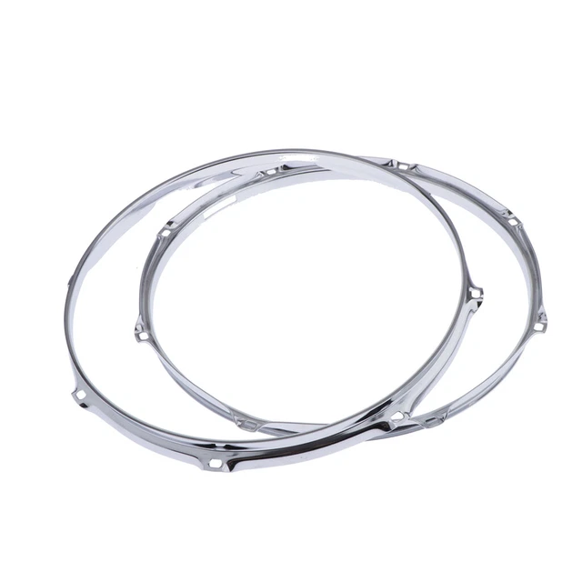 Heavy Duty 13 Inch 8 Lug Snare Drum Hoop Rim Batter Hoop 1.2Mm (Pack of 2)