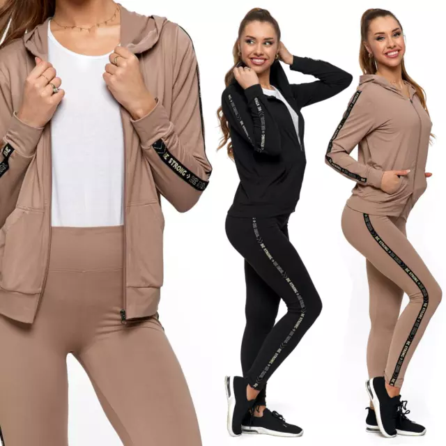 Trainingsanzug Kapuzenpullover Damen Training-  Set Sweatshirt Lange Hose 3300