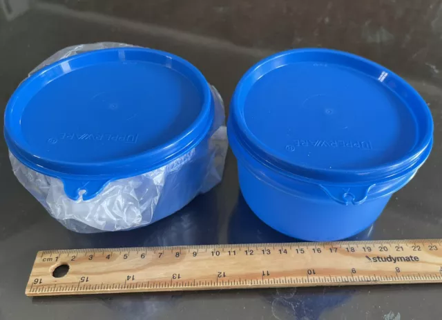 Tupperware Snack Bowl Serving Cups New Blue Set Of 2 New