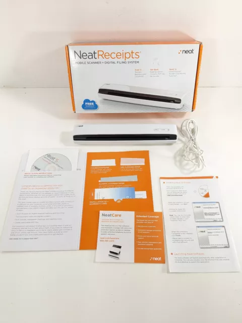 Neat Receipts Smart Organize Mobile Scan Premium Portable Sheet Fed Scanner